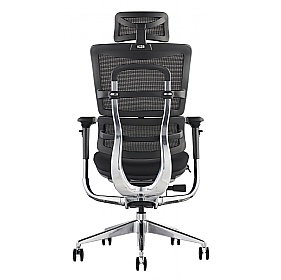 i29 24 Hour Ergonomic Mesh and Fabric Office Chair with Headrest - Office Furniture