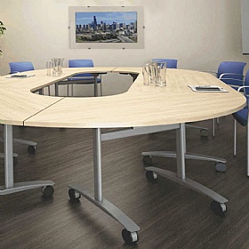 Unified Modular Tilting Radius Conference and Boardroom Tables