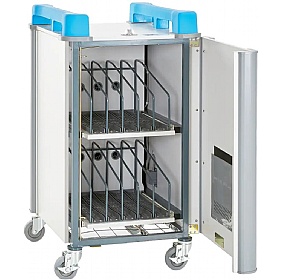 LapCabby 10V Vertical Laptop Charging and Storage Trolley Blue
