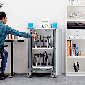 LapCabby 10V Vertical Laptop Charging and Storage Trolley