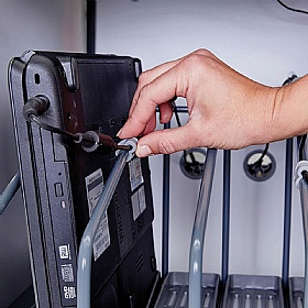 LapCabby 10V Vertical Laptop Charging and Storage Trolley - Education