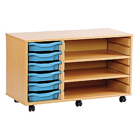 UltraBrite 6 Shallow Tray Storage with 2 Adjustable Shelves