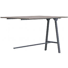Atomic Rectangular High Breakout and Meeting Extension Tables Silver