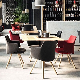 Allegro Oak Leg Meeting and Breakout Chairs