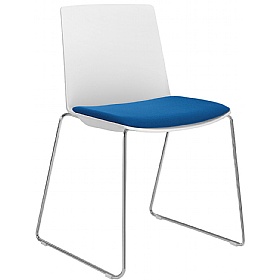 Stratus Sled Base Meeting and Breakout Chair with Seat Pad