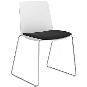 Stratus Sled Base Meeting and Breakout Chair with Seat Pad - Office Furniture