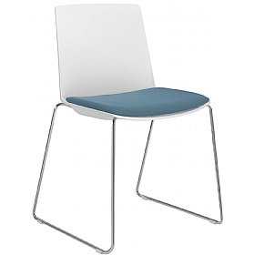 Stratus Sled Base Meeting and Breakout Chair with Seat Pad - Office Furniture