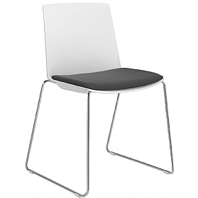 Stratus Sled Base Meeting and Breakout Chair with Seat Pad - Office Furniture