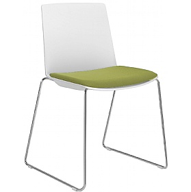 Stratus Sled Base Meeting and Breakout Chair with Seat Pad - Office Furniture