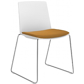 Stratus Sled Base Meeting and Breakout Chair with Seat Pad - Office Furniture