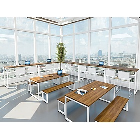 Ember Hoop Leg Rectangular Breakout and Meeting Tables