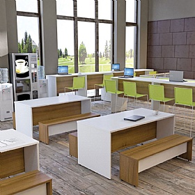 Nimbus Panel End High Rectangular Breakout and Meeting Tables - Office Furniture