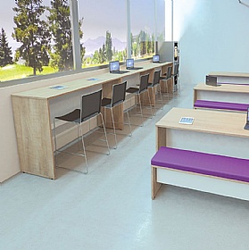 Nimbus Panel End High Rectangular Breakout and Meeting Tables - Office Furniture