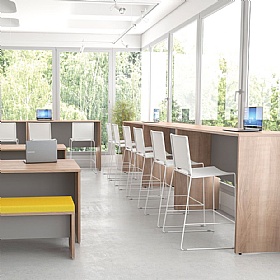 Nimbus Panel End High Rectangular Breakout and Meeting Tables - Office Furniture