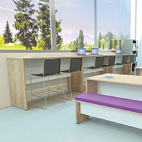 Nimbus Panel End High Rectangular Breakout Table Workstations - Office Furniture