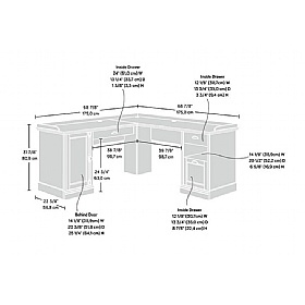 Barrister L-Shaped Home Office Corner Desk - Office Furniture