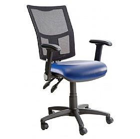 Haddon 2-Lever Mesh Back Vinyl Operator Chairs