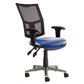 Haddon 2-Lever Mesh Back Vinyl Operator Chairs