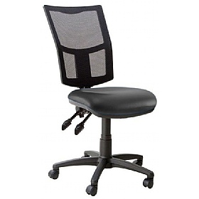 Haddon 3-Lever Mesh Back Vinyl Operator Chairs