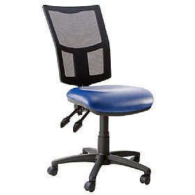 Haddon 3-Lever Mesh Back Vinyl Operator Chairs