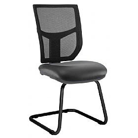 Haddon Mesh Back Vinyl Visitor Chairs