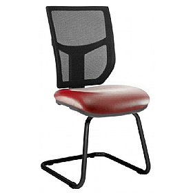 Haddon Mesh Back Vinyl Visitor Chairs