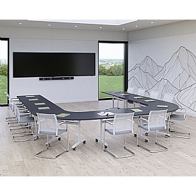 Unified Modular Tilting Radius Conference and Boardroom Tables