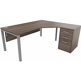 Apex Goalpost Executive L-Shaped Corner Corner Office Desk