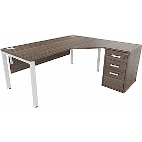 Apex Goalpost Executive L-Shaped Corner Corner Office Desk