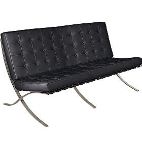 Valencia Bonded Leather Two Seater Reception Sofa