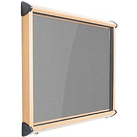Shield Wood Effect Outdoor Wall Mounted Noticeboards