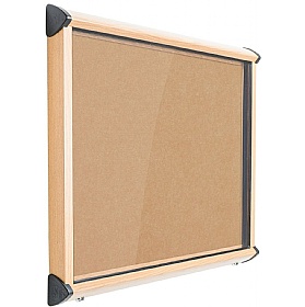 Shield Wood Effect Outdoor Wall Mounted Noticeboards