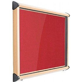 Shield Wood Effect Outdoor Wall Mounted Noticeboards