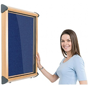 Shield Wood Effect Outdoor Wall Mounted Noticeboards
