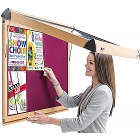 Shield Wood Effect Outdoor Wall Mounted Noticeboards