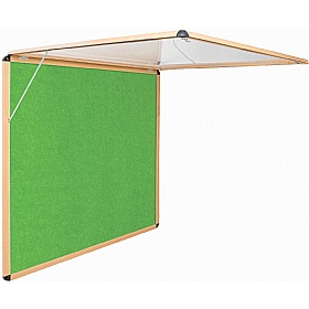Resist-a-Flame Wood Effect Top-Hinged Tamperproof Noticeboards