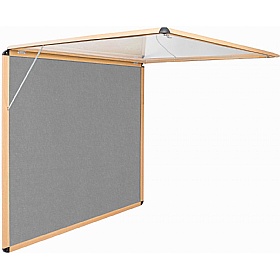 Resist-a-Flame Wood Effect Top-Hinged Tamperproof Noticeboards