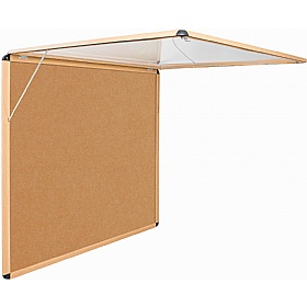 Resist-a-Flame Wood Effect Top-Hinged Tamperproof Noticeboards
