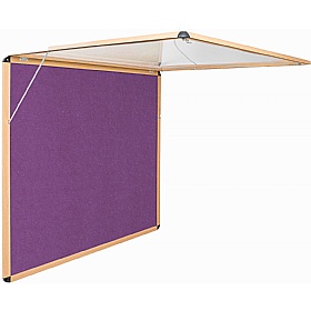 Resist-a-Flame Wood Effect Top-Hinged Tamperproof Noticeboards