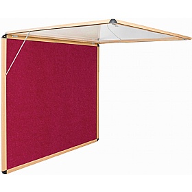 Resist-a-Flame Wood Effect Top-Hinged Tamperproof Noticeboards