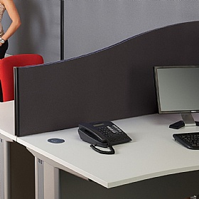 BusyScreen Wave Desk Mounted Partition Screens