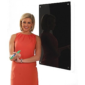 WriteOn Magnetic Noir Glass Drywipe Boards