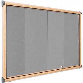 Resist-a-Flame Wood Effect Sliding Door Noticeboards