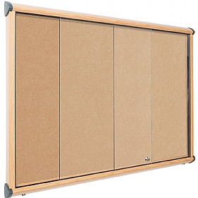 Resist-a-Flame Wood Effect Sliding Door Noticeboards