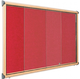 Resist-a-Flame Wood Effect Sliding Door Noticeboards