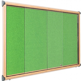Resist-a-Flame Wood Effect Sliding Door Noticeboards