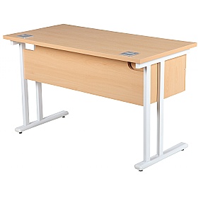 Horizon Compact Deluxe Rectangular Cantilever Office Desks With Single Fixed Ped