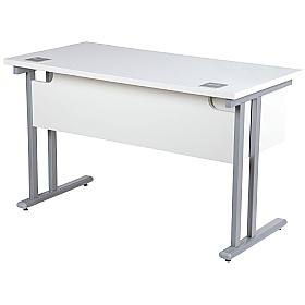 Horizon Compact Deluxe Rectangular Cantilever Office Desks With Single Fixed Ped