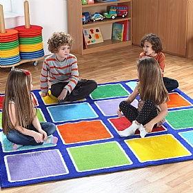 Rainbow Square Placement Carpet