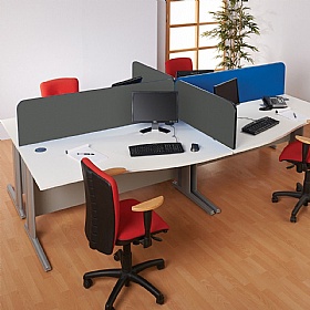 BusyScreen ColourPlus Curve Desk Mounted Partition Screens